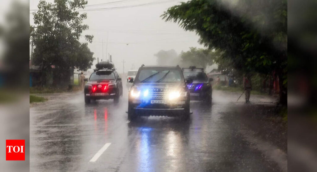 Due to heavy rain, my helicopter could not fly, so I decided to travel by road: Modi | Guwahati News