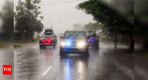 Due to heavy rain, my helicopter could not fly, so I decided to travel by road: Modi | Guwahati News