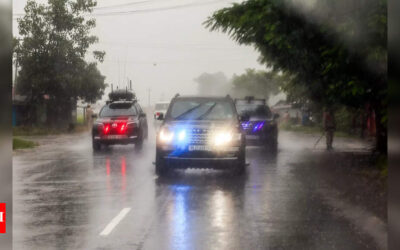 Due to heavy rain, my helicopter could not fly, so I decided to travel by road: Modi | Guwahati News