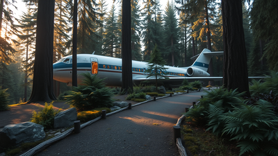In 1999, an Oregon engineer spent $100,000 on a retired Boeing 727 and turned it into a home deep in the forest
