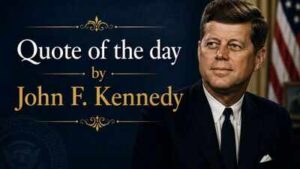 Quote of the day by John F. Kennedy: “My fellow Americans, ask not what your country can do for you—ask what you can do for your country.”