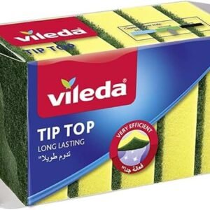 Vileda Tip Top Dish Washing Medium Foam Sponge Scourer 5 Pieces