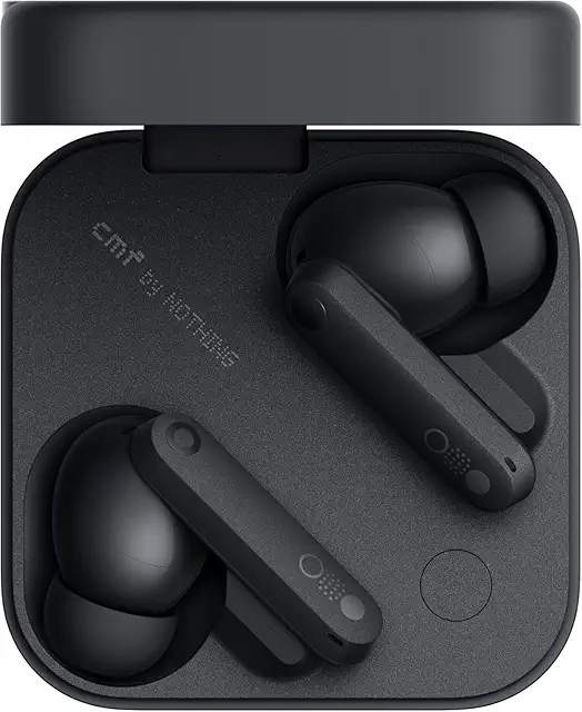 CMF by Nothing Buds Pro 2 Wirelesss earphones with HiFi sound, 50 dB Smart Active Noise Cancellation, 6 HD mics and Spatial Audio, 2025 - Dark Grey