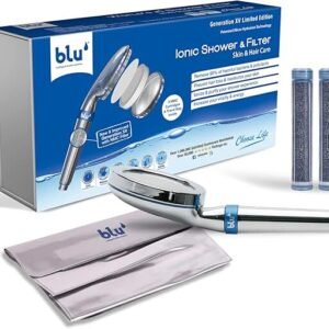 blu Ionic Shower Head & Filter - Handheld, Chrome (Amazon Exclusive) | Removes Chlorine & Harmful Pollutants, Prevents Hair Loss, Moisturizes Skin