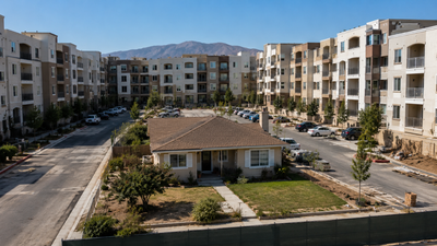 California woman refused to sell her home despite repeated lucrative offers; developers eventually built a 246-unit apartment complex around her house covering five acres