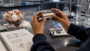 Meet Meghana Addanki, the 17-year-old New Jersey student who turned eggshells and cotton into a tiny generator that harvests energy from movement