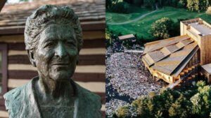 In 1966, a 71-year-old woman donated nearly 100 acres of her Virginia farm and money for an amphitheatre; the land became America's only national park dedicated to the performing arts