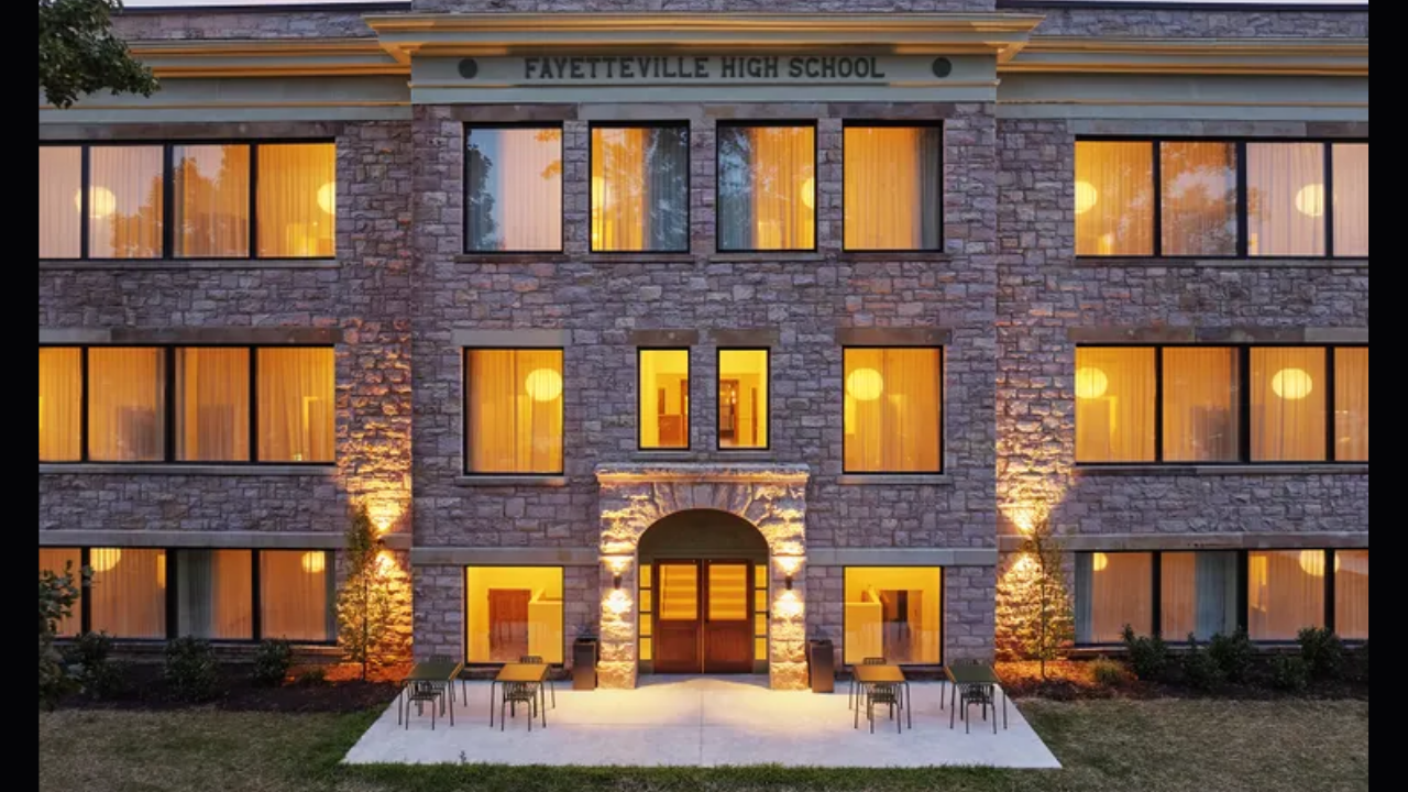 A West Virginia high school built in 1923 has reopened 103 years later as a 40-room hotel