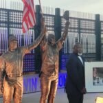 In 2001, two Seattle Mariners raised an American flag after clinching their division days after 9/11; 25 years later, that moment has become a permanent stadium statue