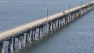 In 1945, Oklahoma opened a nearly 4,900-foot bridge across Lake Texoma; 81 years later a record $408 million project has begun to build its replacement while the old bridge stays open