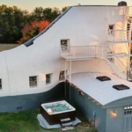 In 1949, Pennsylvania shoe salesman Mahlon Haines built a 25-foot-tall work-boot house for $26,000; after falling into ruin, his granddaughter restored it and guests can now sleep inside