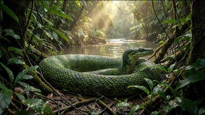 Radio tags reveal how giant green anacondas hide underwater in the Amazon; researchers spotted them at just 17.7% of tracked locations