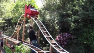 A California boy asked his father for a backyard roller coaster and he said yes; six weeks and about $3,500 later, a 180-foot homemade ride was winding through the family’s quarter-acre yard