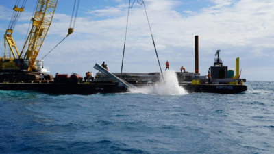 Florida turned wreckage from the Hurricane Ian-damaged Naples Pier into an underwater habitat: 59 concrete pilings weighing more than 300 tons now sit at Wasmer Reef about 10 miles offshore instead of a landfill