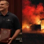 Meet Jameson Mallon-Echols, South Dakota engineering student who pulled a trapped teen from a burning car;  now Rapid City has honoured the football captain with an Act of Heroism Award