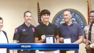 Miami high school senior chased a thief after hearing a woman scream; despite being pepper-sprayed, he tackled and restrained the suspect; police have now honoured him with the title ‘Spider-Man of Brickell’